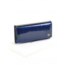 Женский лаковый кошелек Gold W0807 dark-blue
