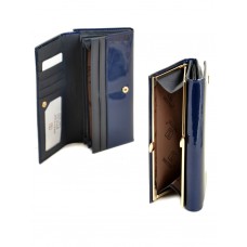 Женский лаковый кошелек Bretton W1 dark-blue