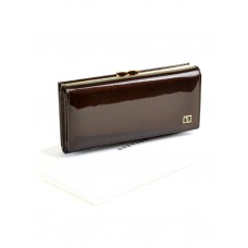 Женский лаковый кошелек Bretton W1 dark-coffee