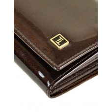 Женский лаковый кошелек Bretton W1 dark-coffee