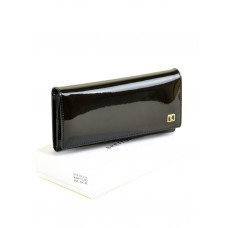 Женский лаковый кошелек Gold W0807 black