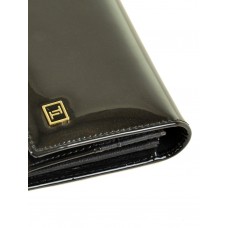 Женский лаковый кошелек Gold W0807 black
