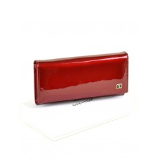 Женский лаковый кошелек Gold W0807 red