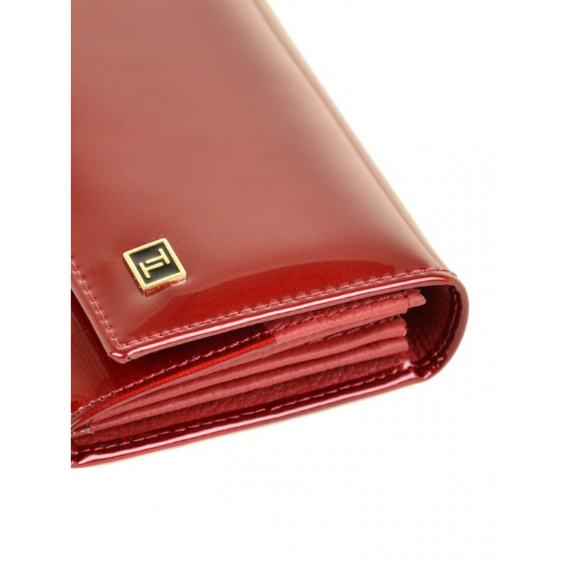 Женский лаковый кошелек Gold W0807 red