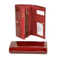 Женский лаковый кошелек Gold W0807 red