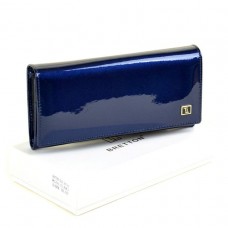 Женский лаковый кошелек Gold W501 dark-blue