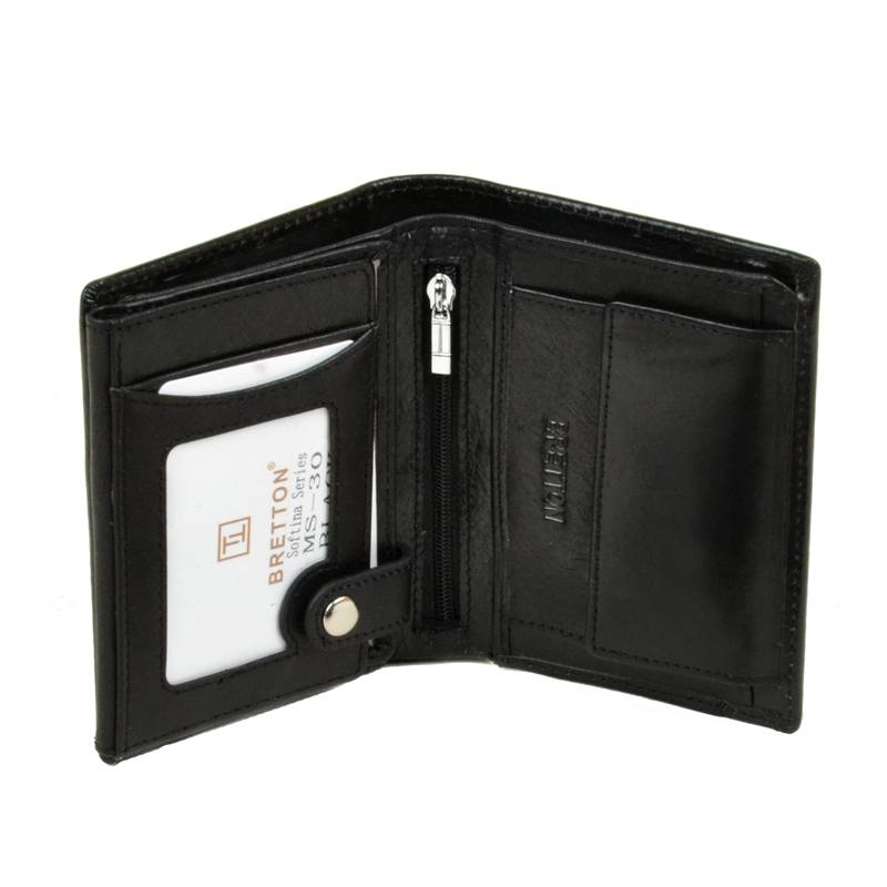 Мужской кожаный кошелек Softina MS-30 black