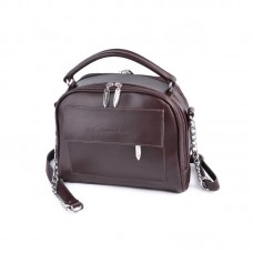 Женская кожаная сумка М198 brown