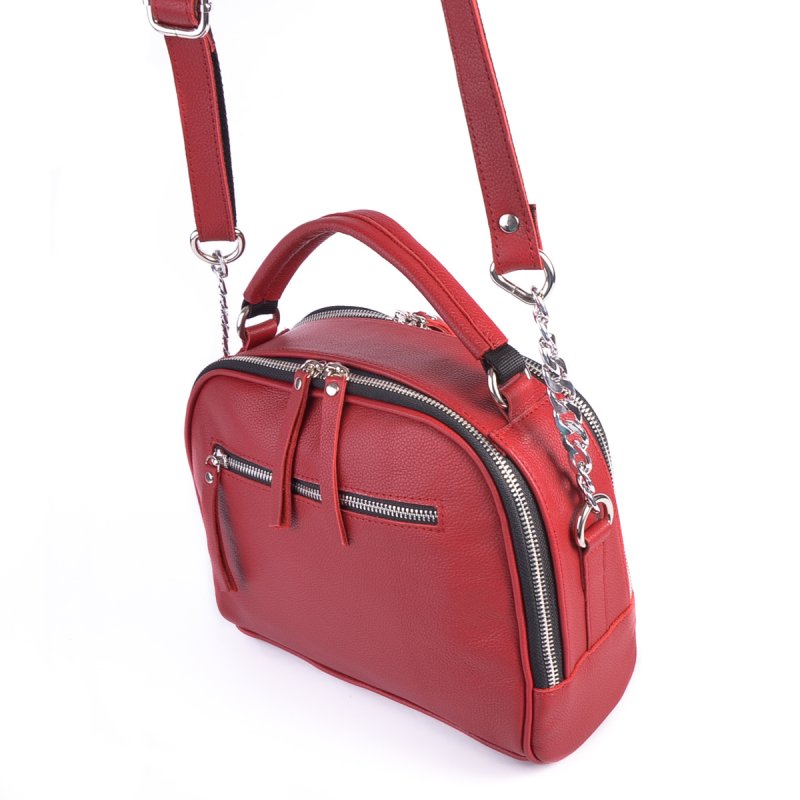 Женская кожаная сумка М198 red