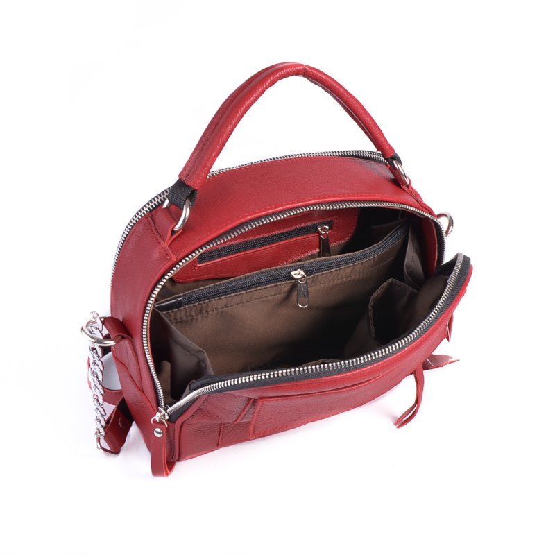 Женская кожаная сумка М198 red