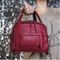 Женская кожаная сумка М198 red