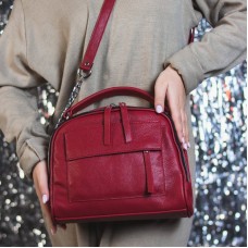 Женская кожаная сумка М198 red