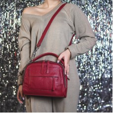 Женская кожаная сумка М198 red
