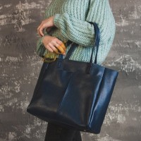 Женская сумка из натуральной кожи М244 blue